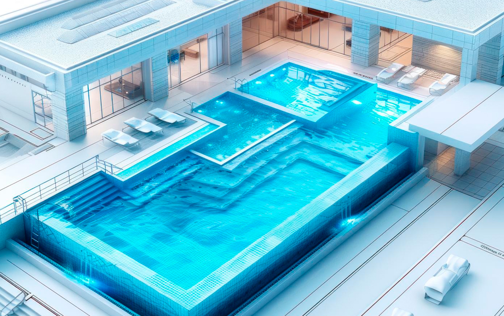 construção de piscina